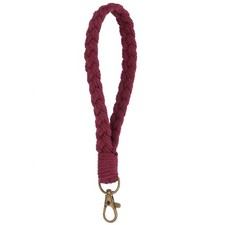 Handmade Bracelet Keychain for Travel Concerts, Wine Red
