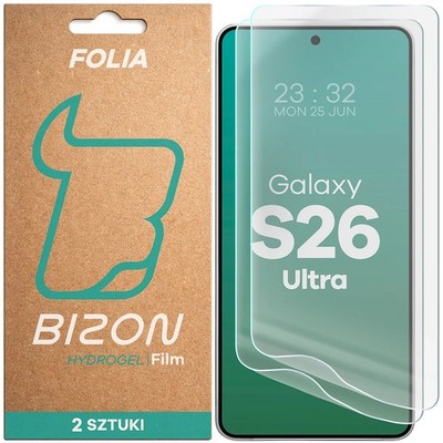 2x Hydrogel Schutzfolie für Galaxy S26 Ultra Bizon Displayschutzfolie Folie Film