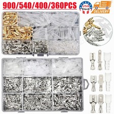 900Pcs Automotive Spade Male Female Electrical Wire Connectors Kit Terminals Set