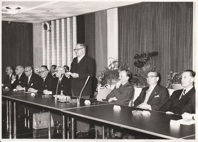 Press photo Bonn Felix von Eckardt politician press spokesman CDU 1960s