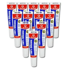 Red Devil 082012 100% Silicone Sealant Architectural Grade, Clear, 2.8 Oz, Pack