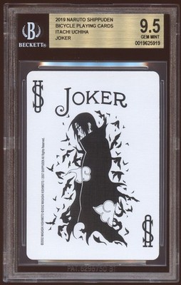 BGS 9.5 GEM MINT ITACHI UCHIHA JOKER 2019 NARUTO SHIPPUDEN BICYCLE