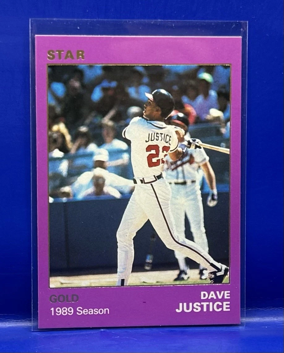 David Justice 1990 Season Baseball Sports Trading Cards