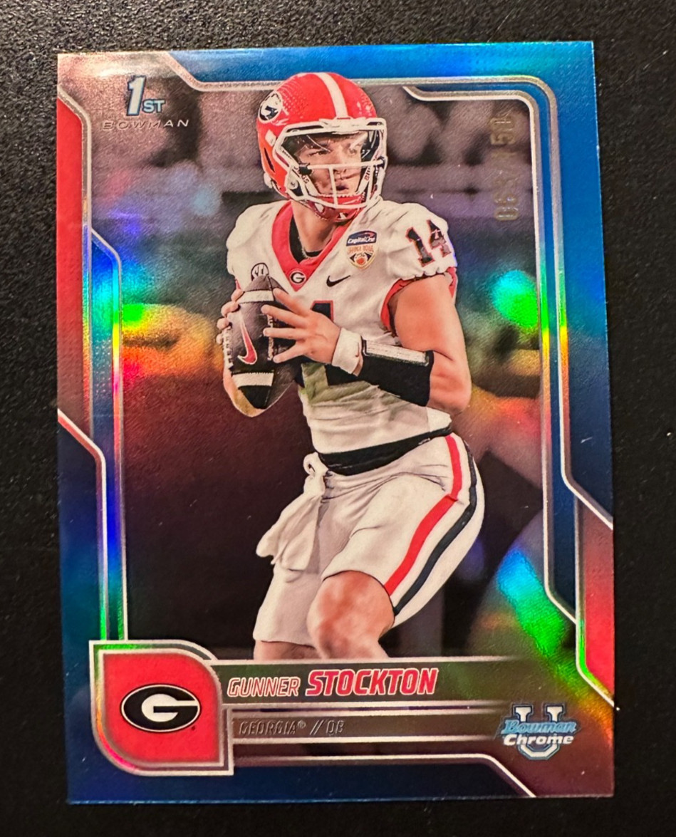 2025 Bowman Chrome University Gunner Stockton 1st Bowman Blue Refractor /150