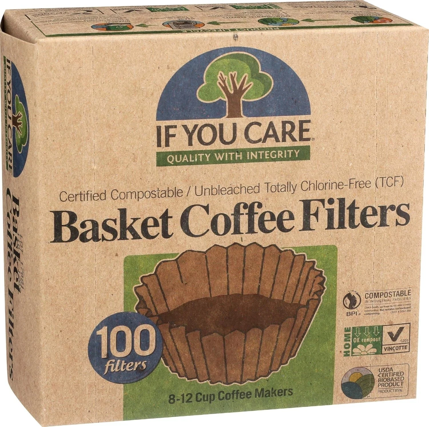 If You Care Basket Coffee Filter 8-12 Cup Drip Coffee Makers qty 200