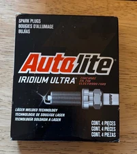 Autolite Iridium Ultra Finewire Spark Plugs - MPN AI5363 - Set of 4 Plugs