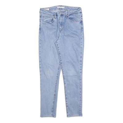 Levi's 721 Damen Jeans Blau Slim Skinny Denim Light W30 L27 Reißverschluss Baumwollmischung