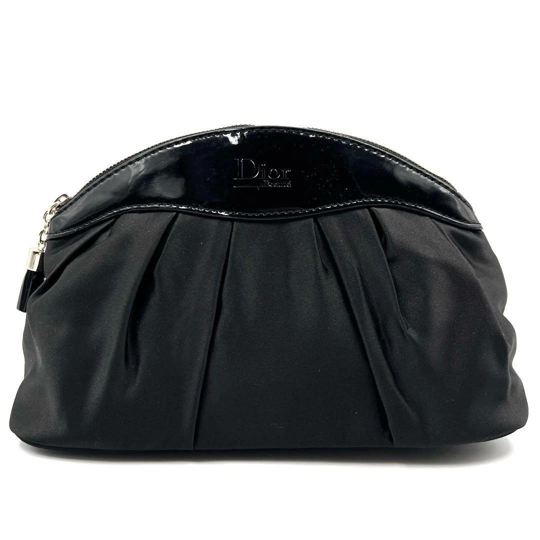 Trousse à maquillage Dior nylon émaillé noir