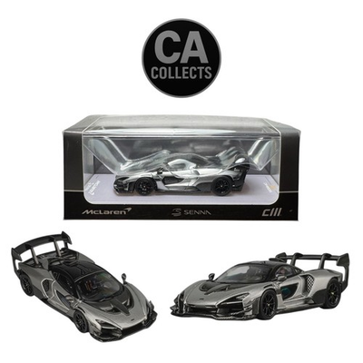 #ad MCLAREN SENNA GTR SILVER GRAY 1 64 DIECAST MODEL BY CM MODEL CM64 SENNAGTR 11 $25.99