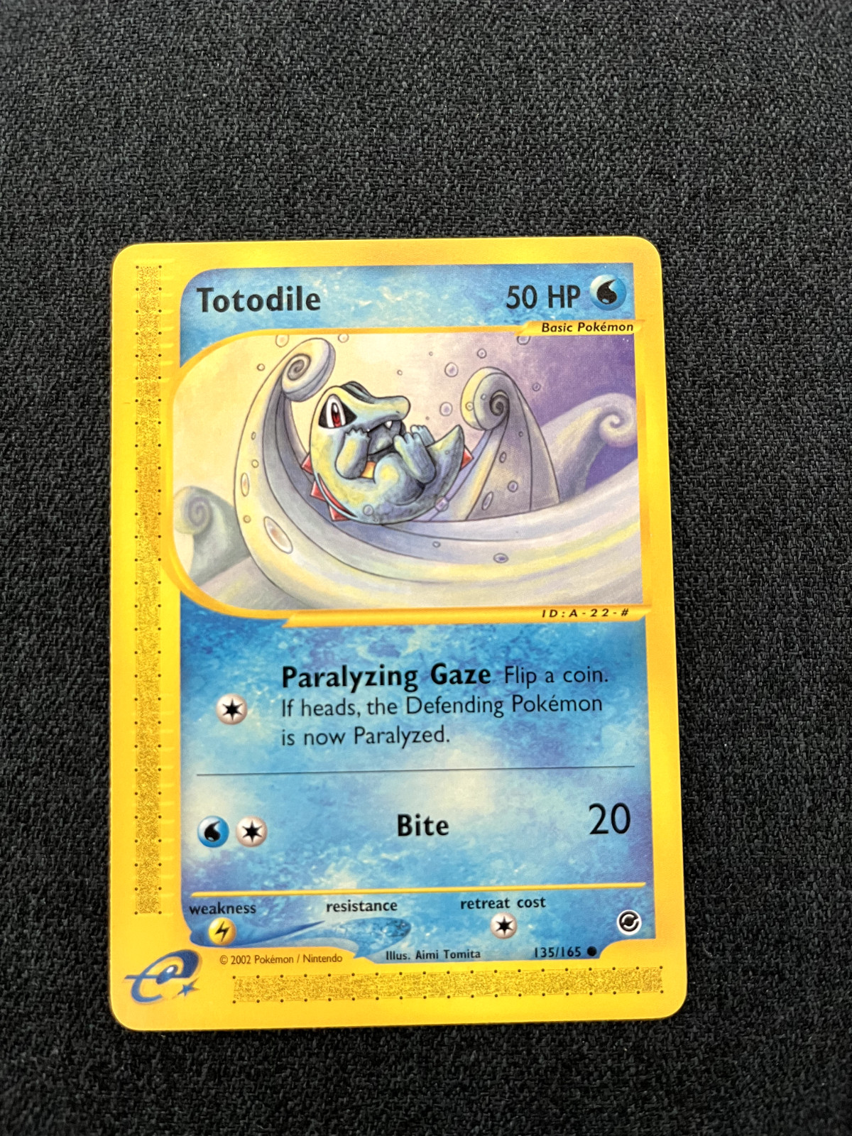 Pokemon TCG Totodile 135/165 Expedition Base Set Regular Near Mint