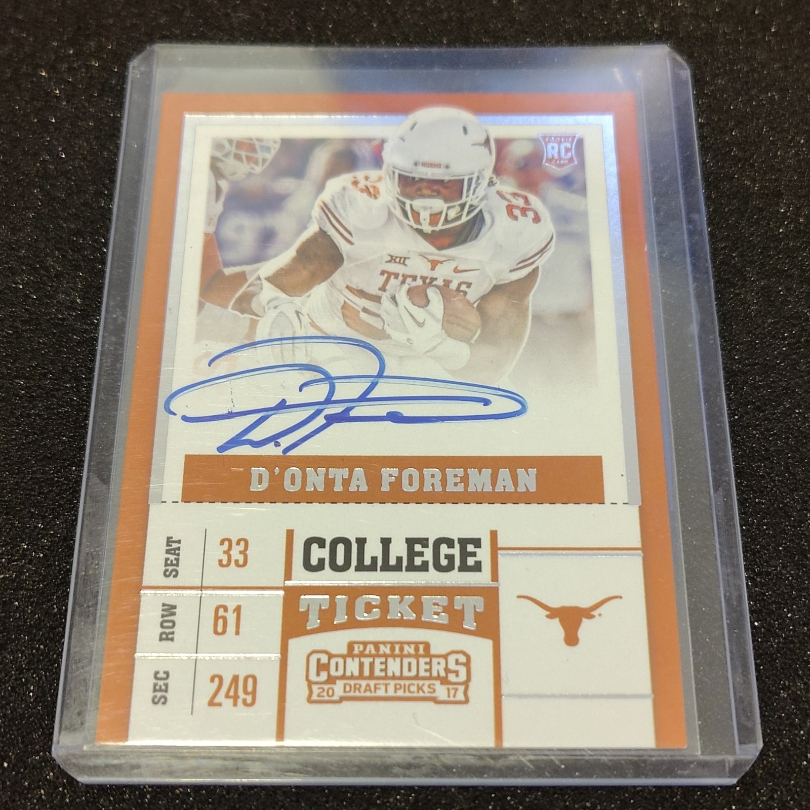 D'Onta Foreman Panini Contenders Draft Picks #111 Autograph