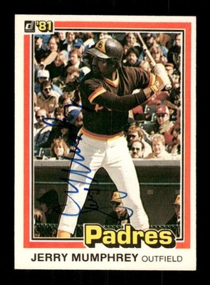 1981 Donruss #124 Jerry Mumphrey signed autograph  Blue sharpie EAA1 BXCP71