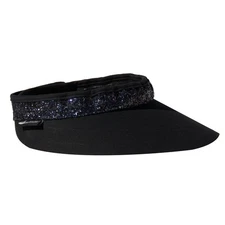 EquiVisor Glitz Original - Elegance Black/Purple/Blue Glitter Band on Black