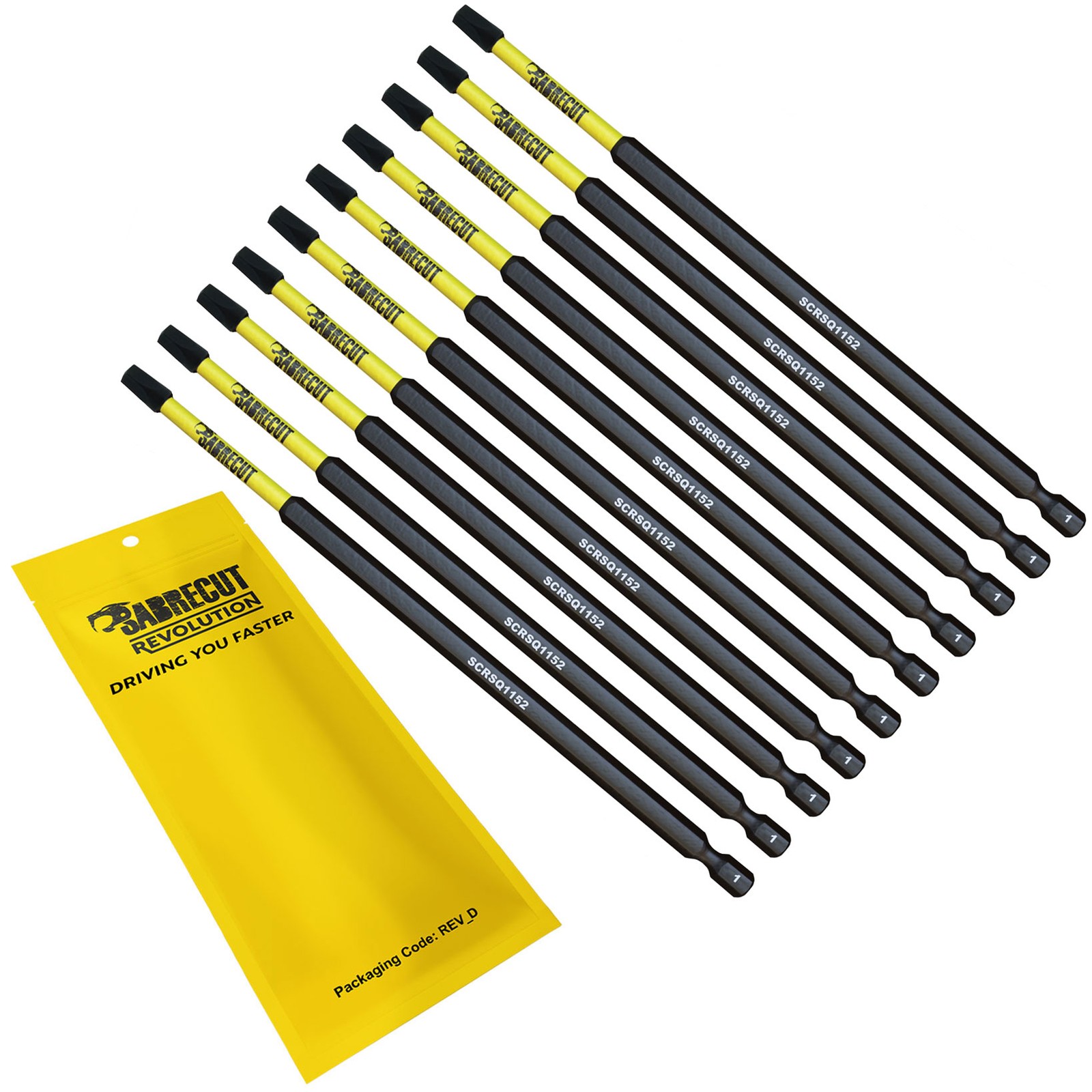 SabreCut Impact Bits SQ1 152mm x 10 - Milwaukee DeWalt Professional
