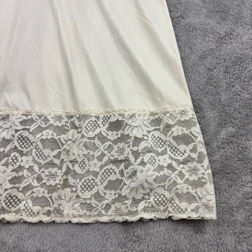 VTG Vanity Fair Lace Trim Slip Dress Womens S/M Ivory Fairy Y2K Boho Dainty Sexy - Picture 5 of 14