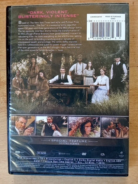 The Son - Season 1. Pierce Brosnan. US Import (AMC 3xDVD Slim Set 2017) - Image 2 of 4