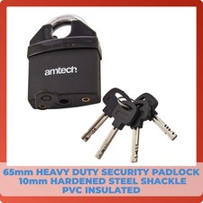 Heavy Duty 65mm Shrouded Waterproof Security Padlock Shed Gates Side Garage Lock