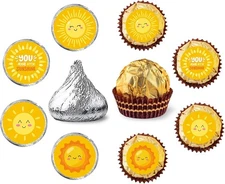 (Free Duty Tax) You are My Sunshine Round Candy Stickers - Sun Baby Shower o