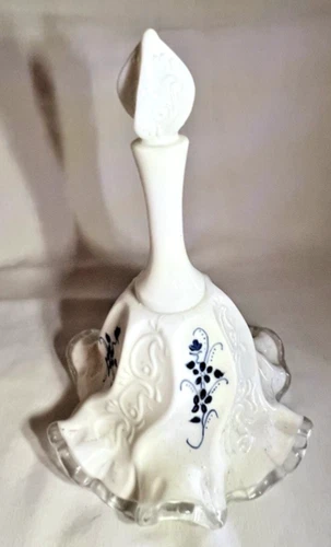 Beautiful Fenton Glass Basket, Teal Blue, Coin Dot Design, Ribbed Handle