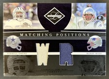 2008 Leaf Limited Terrell Owens Randy Moss Matching Positions #/100