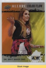 2022 Upper Deck Allure AEW Color Flow Orange Yellow Dr Britt Baker #R-8 READ sq1
