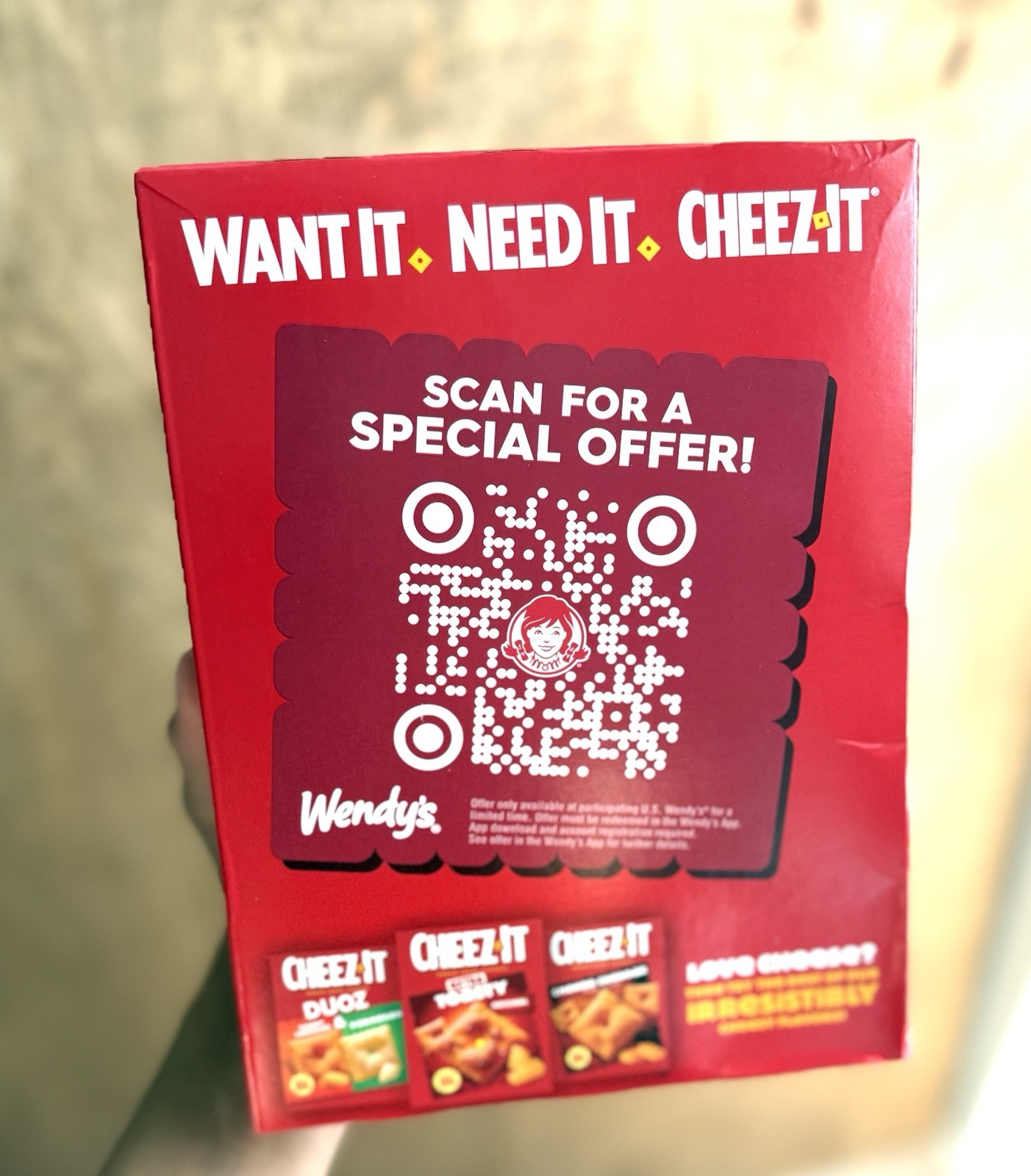 Limited Edition Wendy's Baconator Cheez It Cheese Baked Snack Crackers 12.4oz