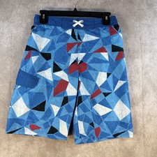 Cat Jack Youth Swim Trunks XL 16 Blue Geometric Board Shorts Beach Vacation