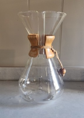 Vintage Chemex Pour Over Coffee Maker 11 (or 11 1/4) Inch Green Stamp - 13 Cup