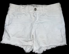 Abercrombie Kids Girls Mid Rise Cutoff MIDI Denim Shorts 11/12 White Shorts