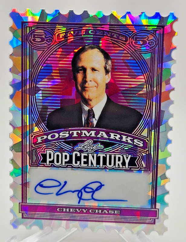 CHEVY CHASE 2026 LEAF POP CENTURY "POSTMARKS" AUTO SP CARD #24/25