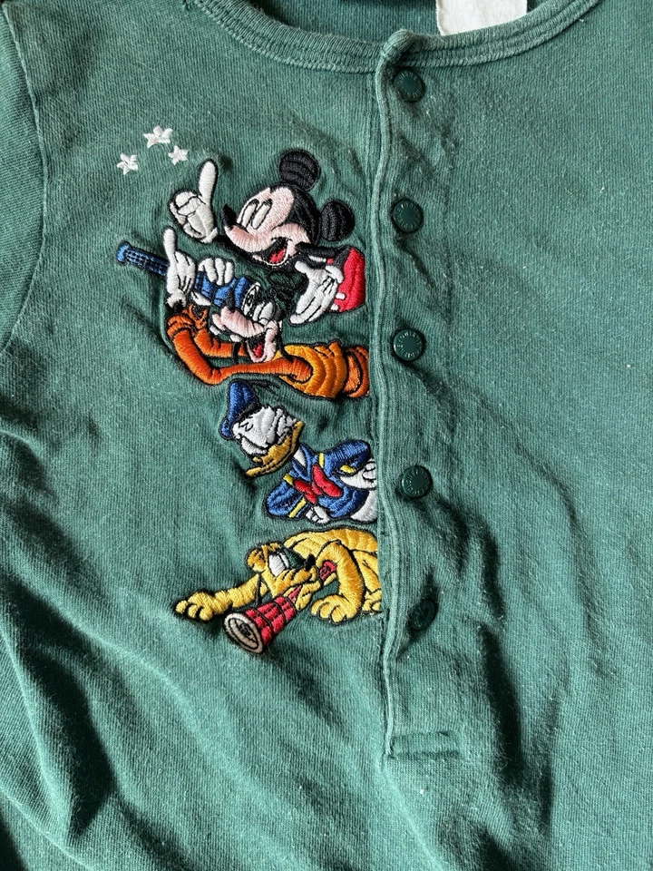 Vintage 2000s Y2K Disney Store Mickey Mouse Character Romper Embroidered 12-18M - Image 2 of 4