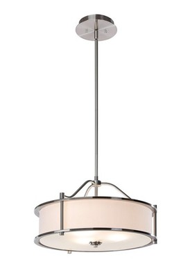 XiNBEi Lighting Pendant 18 inch 3 Lighting, Brushed Nickel