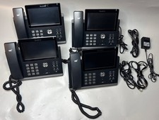 4 Yealink SIP-T48S 16 Line Touchscreen IP Phone  4 Cables  1 Power Cord