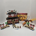 LEGO NINJAGO 2507 FIRE TEMPLE 99% COMPLETE w/MANUAL 4 MINIFIGURES & FIRE EUC