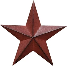 Barn Star Wall Decor, 18-Inch, Burgundy