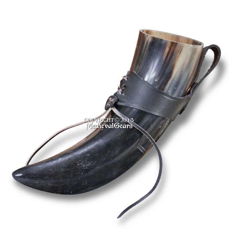 Medieval Renaissance Viking Natural Drinking Cow Horn Reenactment Feast LARP
