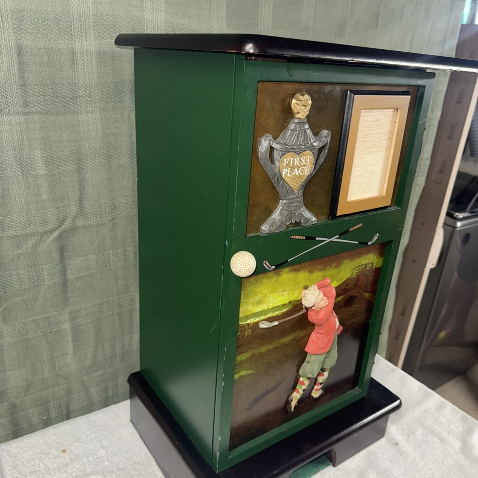 GABINETE Powell GOLF Motivo Acento con Agujero de Colocación Incorporado Mesa Lateral Marco de Fotos Foto 4 de 4