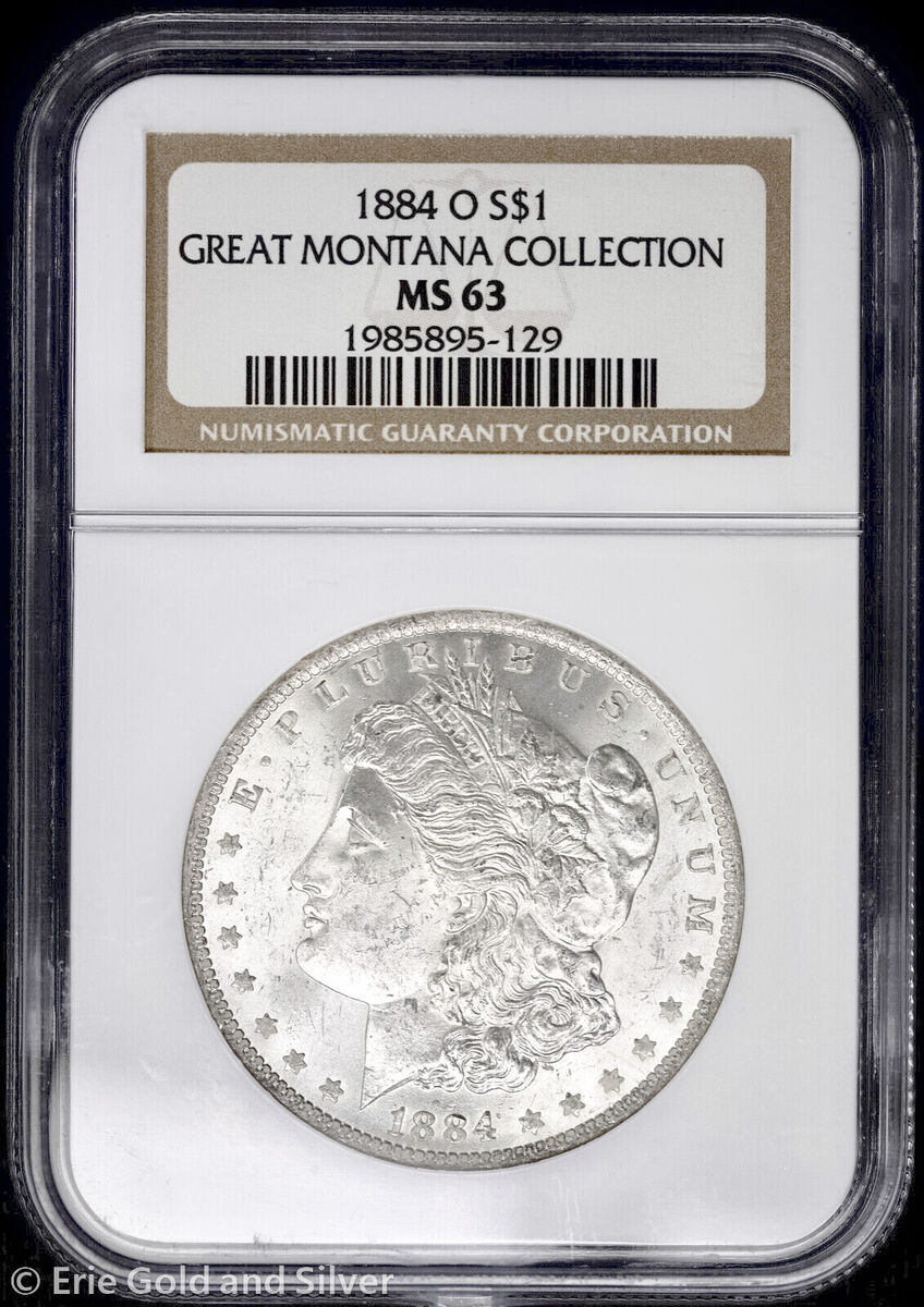 1884-O $1 Morgan Silver Dollar NGC MS 63 | Great Montana 1884-O $1 Morgan Silver Dollar NGC MS 63 | Great Montana