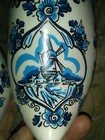 Pair Of Dutch Holland Blue Delft Windmill Clogs wood — photo 9