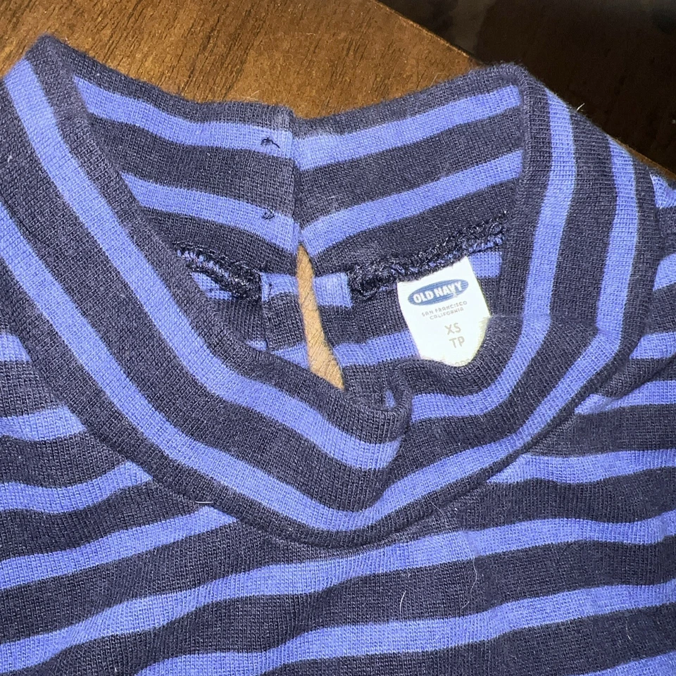 Old Navy Girls Striped Maxi Dress Mock Neck Size XS - Image 2 of 4