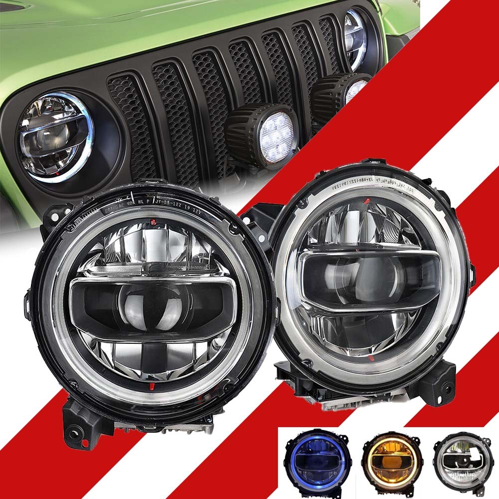 Jeep JL 純正 LED ヘッドライト 左右セット　2023年製 Fits 2018-2023 Jeep Wrangler JL / JT OEM Power LED Headlights Pair