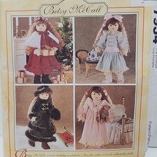 McCall's 7934 OOP Betsy McCall Doll Winter Wardrobe Pattern Muff Coat