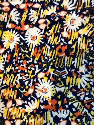 NEW LuLaRoe OS Leggings Floral Wildflowers White Yellow Daisy