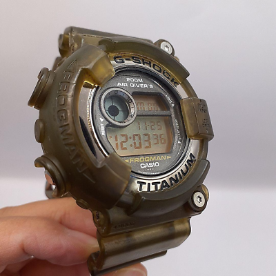 美品　CASIO G-SHOCK FROGMAN DW-8200MSU-8T Casio G-Shock Frogman DW-8200 Green Skeleton Titanium 200m