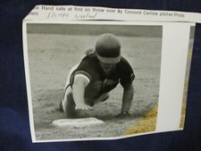 1994 Mike Rand safe @ 1st base EMASS H.S. baseball Vintage Glossy Press Photo