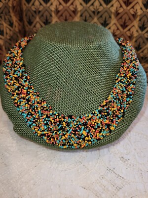 Vintage Multi Strand Small Multi-colored Stones Necklace 22'' #9