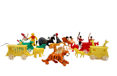 Vintage Lot of 16 Plastic Circus, Zoo Figures Some Maysun,Collectibles,Hong Kong