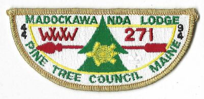 OA 271 Madockawanda 1944-94 WWW S12  Flap GMY Bdr. Pine Tree ME [MO-1834]