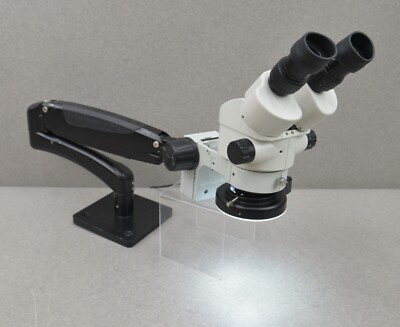 LW Scientific Z4 Stereo Zoom Microscope on Pneumatic Arm W/ LED-60T Ring Light