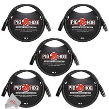 Pig Hog 8mm XLR Microphone Cable Male to Female 3 Ft Premium Mic Cable 5x